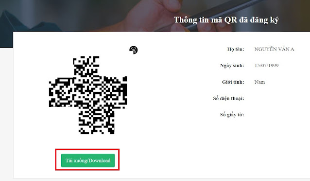 Cách lấy mã QR cá nhân qua website antoan-covid.tphcm.gov.vn