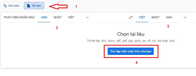 Dịch PDF với Google Dịch