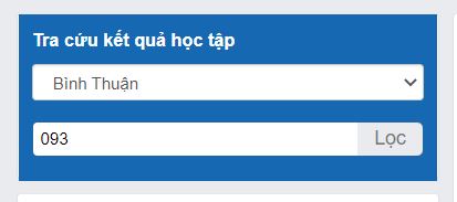 Chọn tỉnh và nhập vào số điện thoại đã đăng ký vnedu để tra cứu điểm học sinh