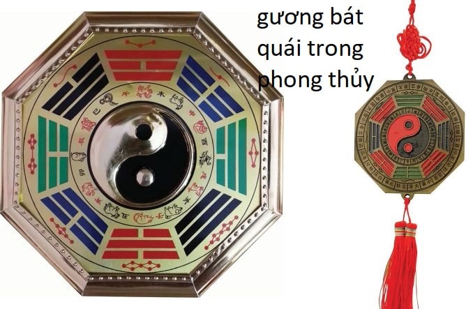 , gương bát quái cũng phát huy tác dụng trong việc điều chỉnh hướng cửa sai