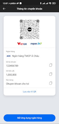 Cách sử dụng mã QR tài khoản ngân hàng để chuyển tiền trên Zalo