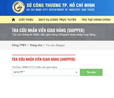 Cách tra cứu nhân viên giao hàng, shipper