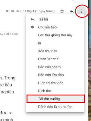 Hình ảnh tải email trên gmail về máy tính