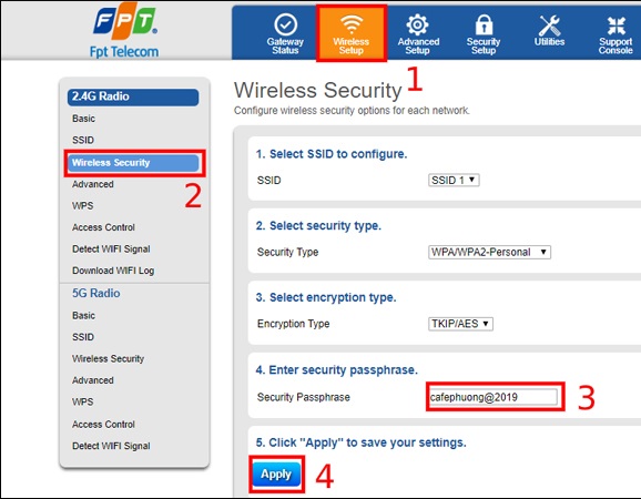 Cách đổi mật khẩu Wifi FPT mới nhất 2021-2022
