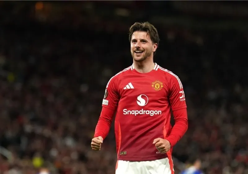 Mason Mount trong màu áo Manchester United